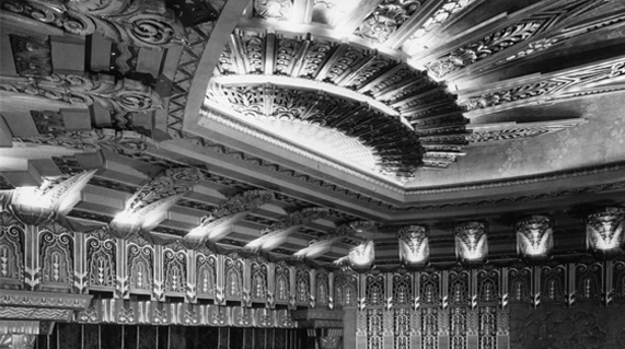Art Deco Interior of the Wiltern Theatre